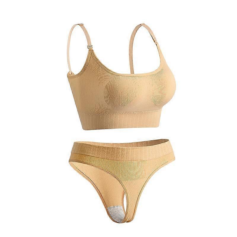 M-2XL Women Sexy Lingerie Set Solid Color Fashion Crop Top Yoga Bra and  PantiesTwo Piece Underwear Bikini Set | Fruugo UK