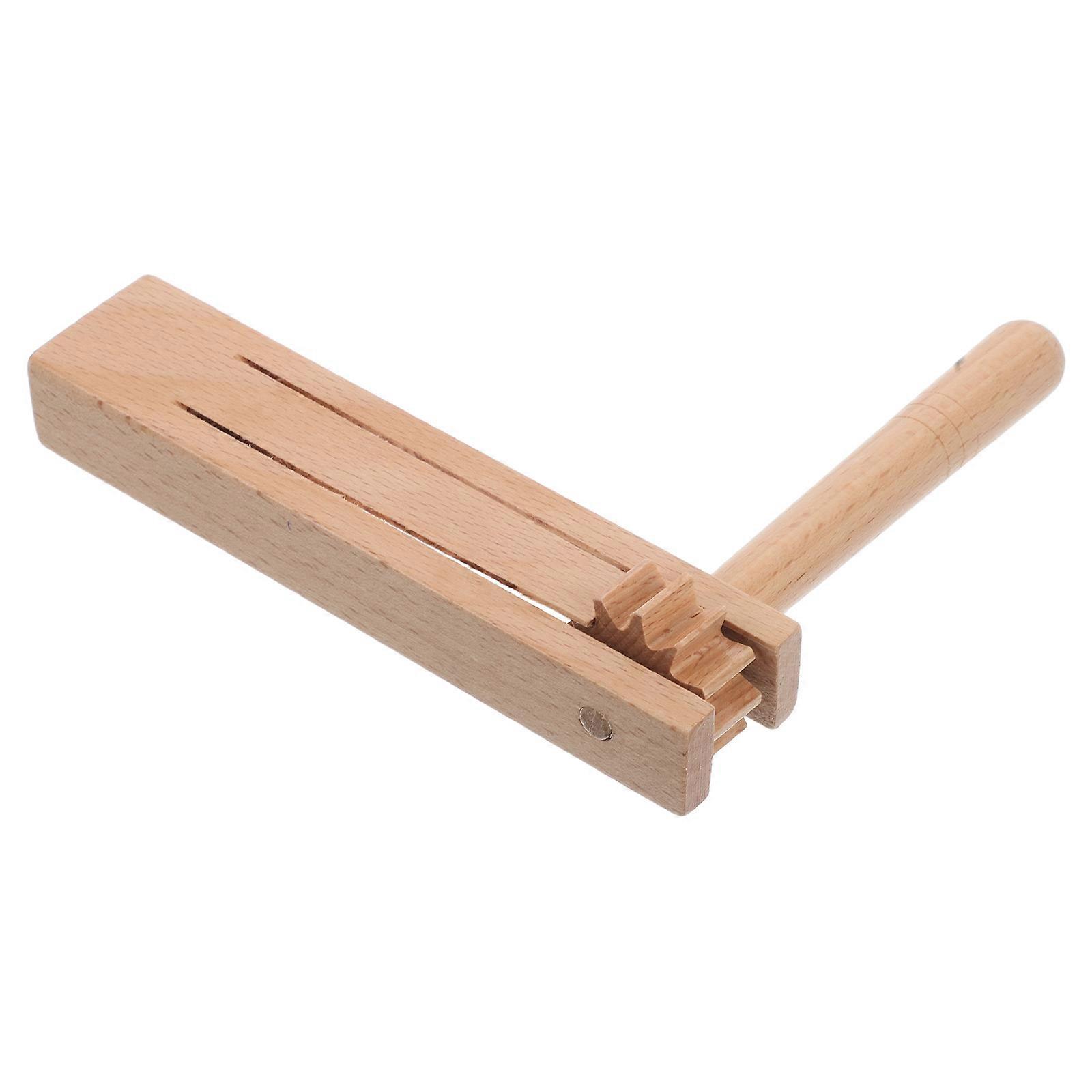 Percussion Instruments Wooden Handheld Castanet Traditional Design Suitable for Birthday Party Favors and Sports Celebrations Sound Production 1Set