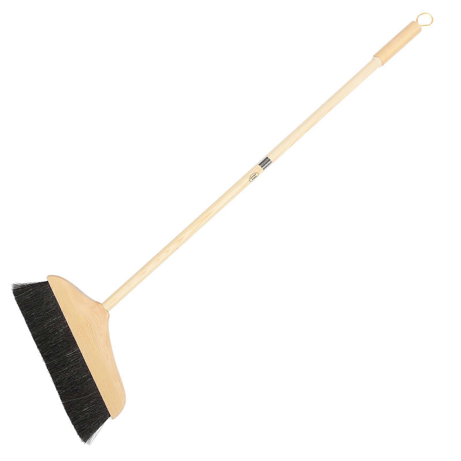 Horsehair Bristle Broom Simple Design Dust Wooden Handle 90.00X26.00X2.00CM 1Set