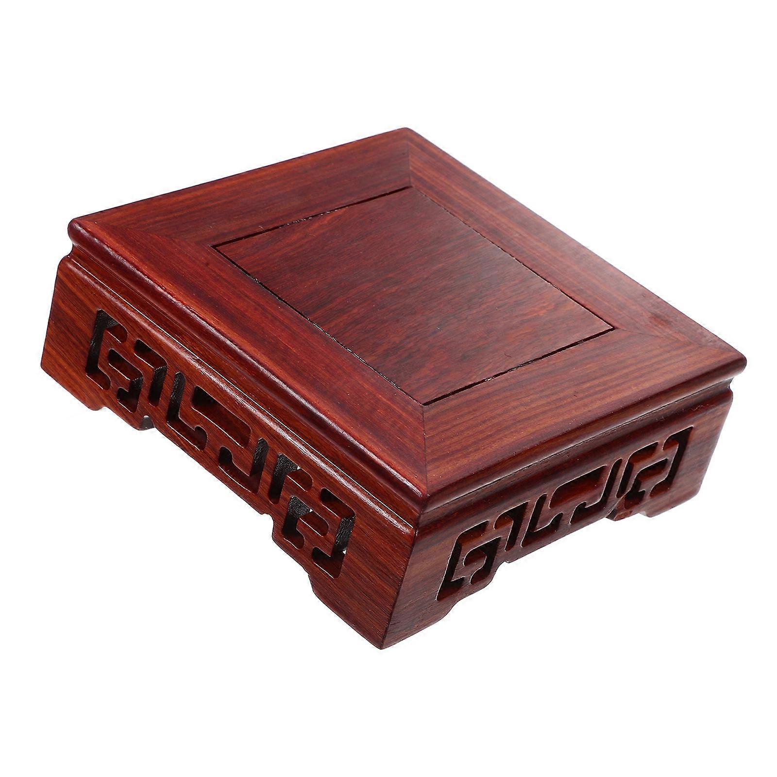 Wooden Flowerpot Stand for Holding Brown Small Decorative Plant Pot Rack Stable and Smooth Surface