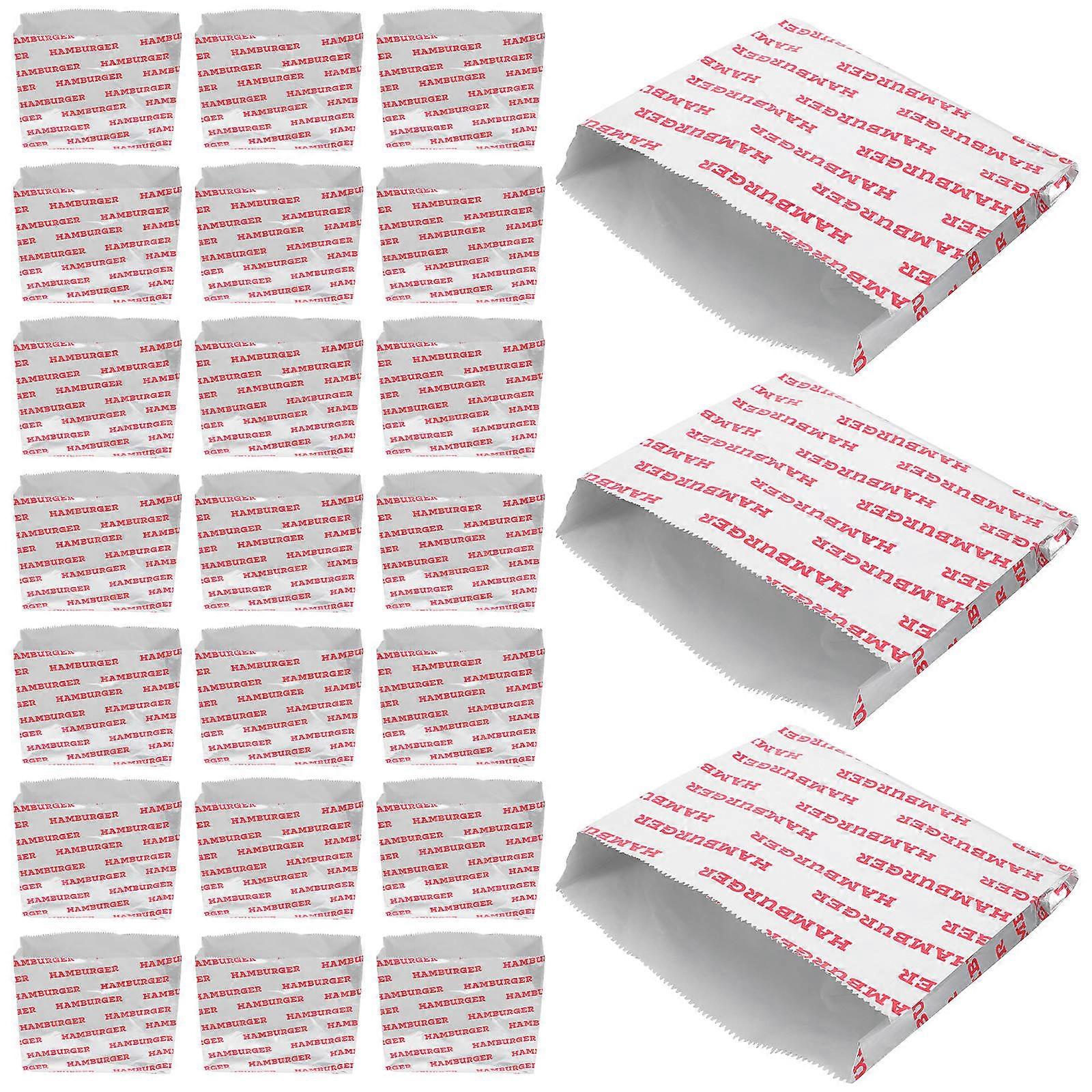 Here's a polished and professional product description based on your input:
**50pcs Grease Resistant Aluminum Foil Hamburger Bags – Insulated