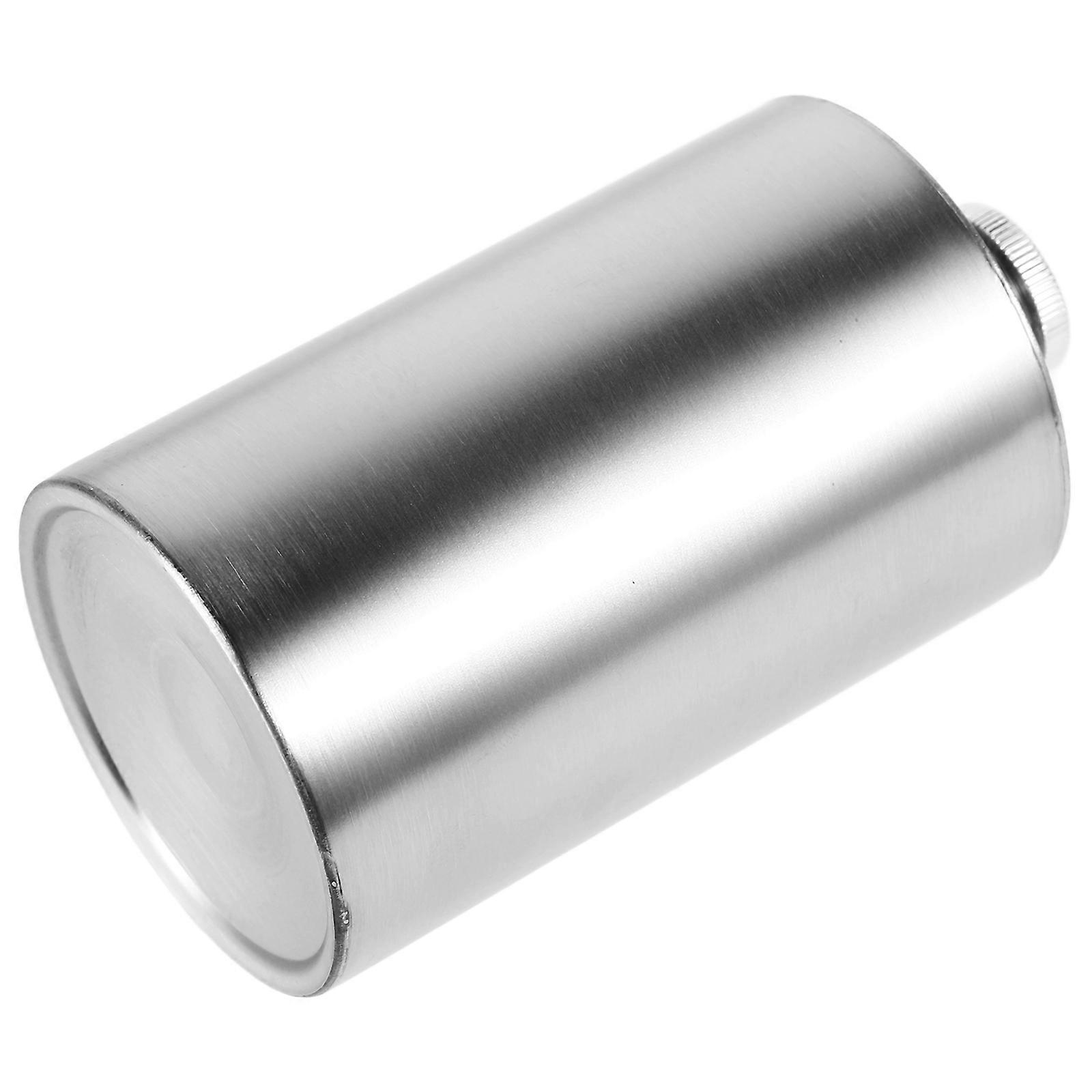 Camping Flask Drinking Flask Outdoor Use Cylindrical Shape Stainless Steel Portable 1Set