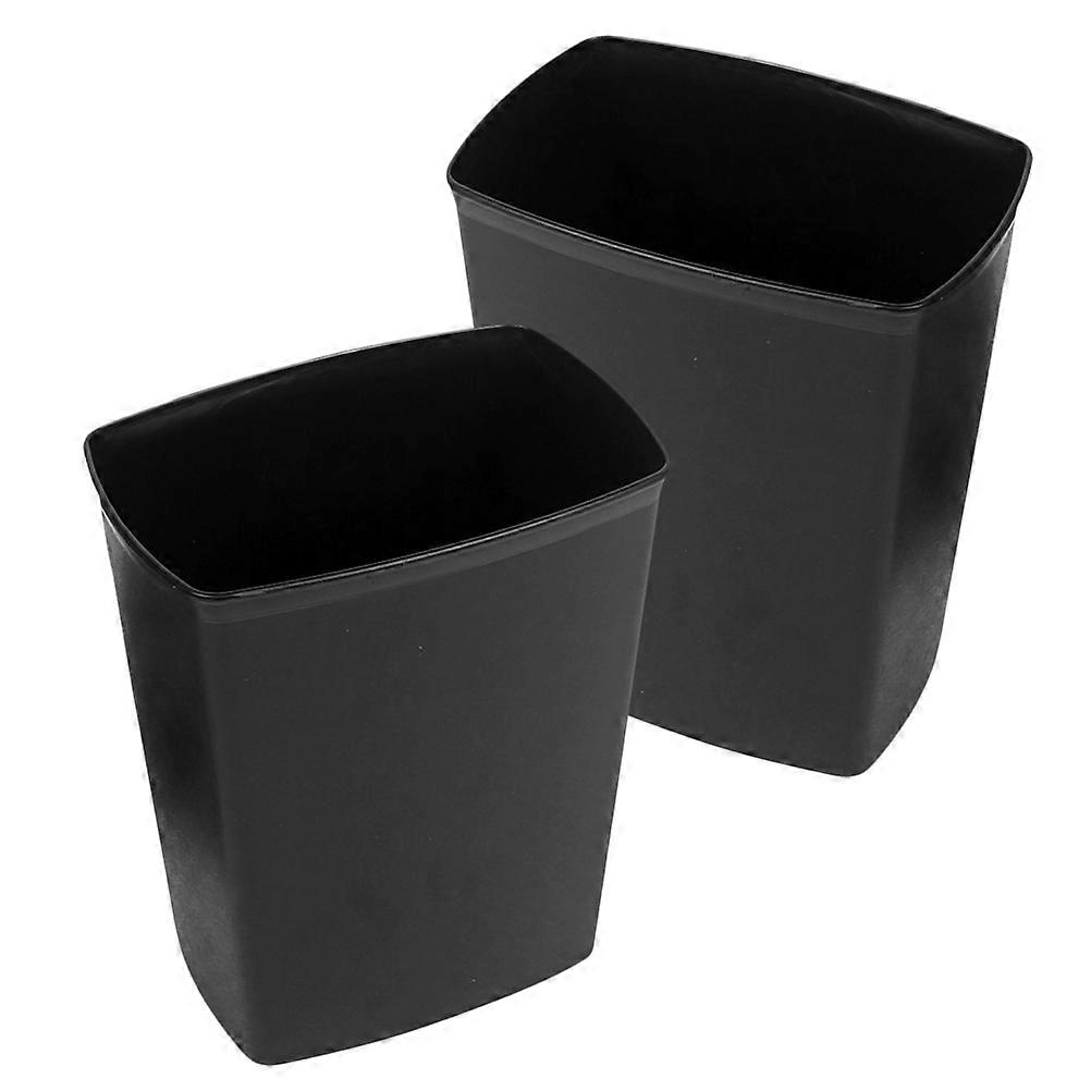 Small Square Trash Can Set for Kitchen Bathroom Office   Reusable Black Garbage Container Bucket Simple Design