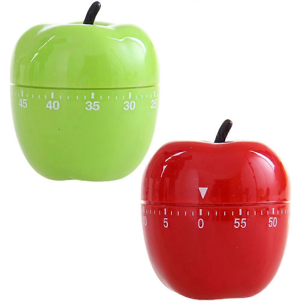 Fruit Shaped Kitchen Cooking Timer Countdown Tool For Children And Elders Assorted Color 2Pack