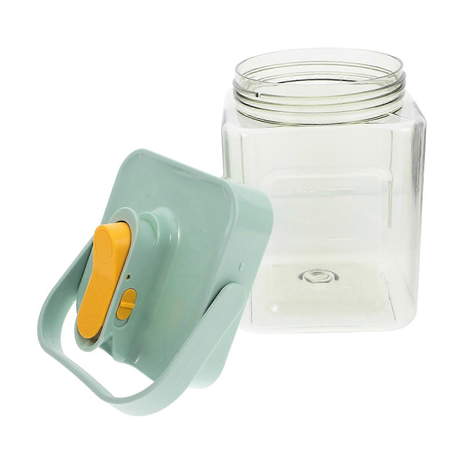 Light Green PP Beverage Storage Container with Spigot and Lid 2 3L Capacity for Home Use