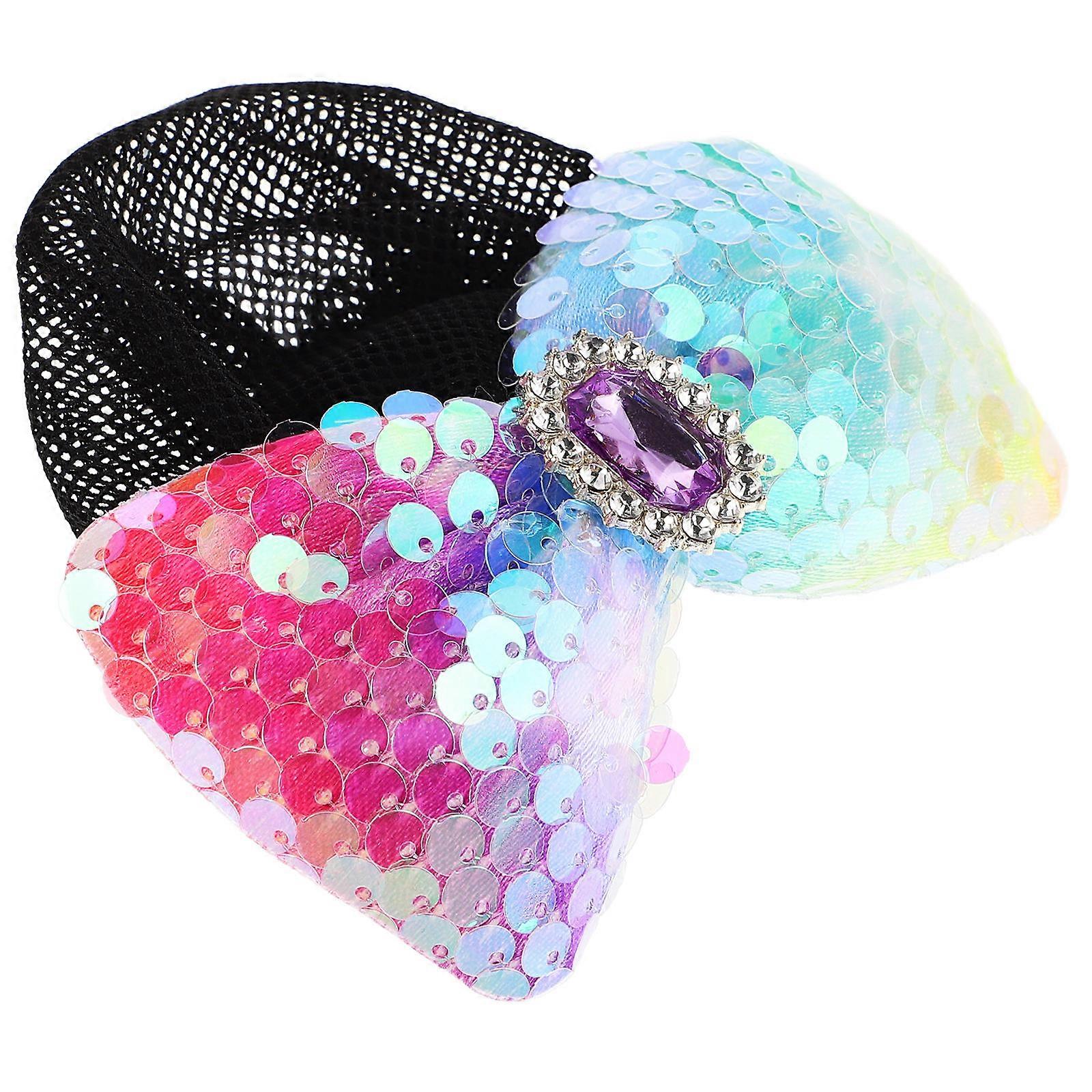 Sequin Hair Bun Net for Girls in Multi Color Gauze Material Secure Fit for Dance Classes and Performances
