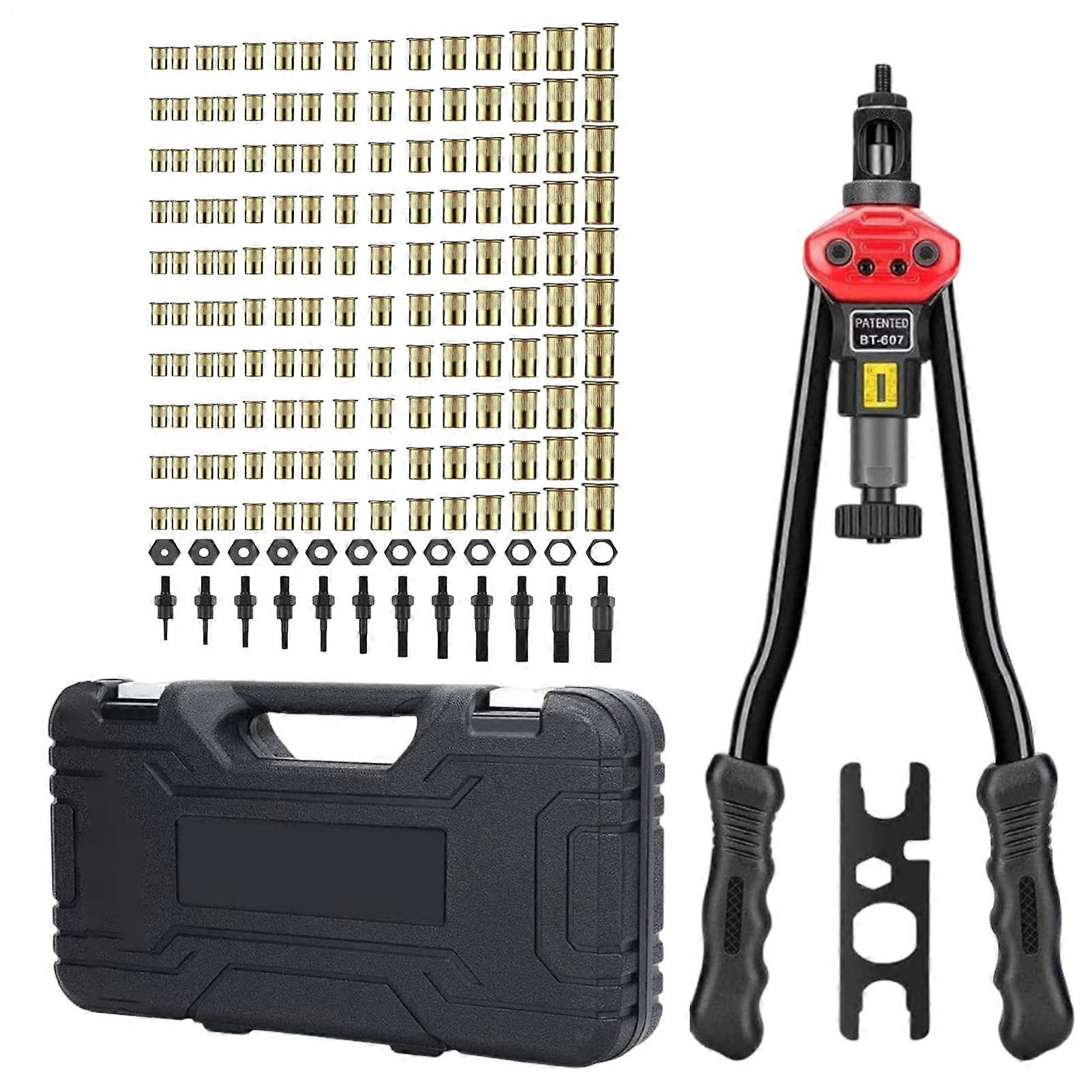 Insert nut tool  Manual rivet nut insertion tool 176 pieces  Assortment with thread inserts in 10 metric sizes