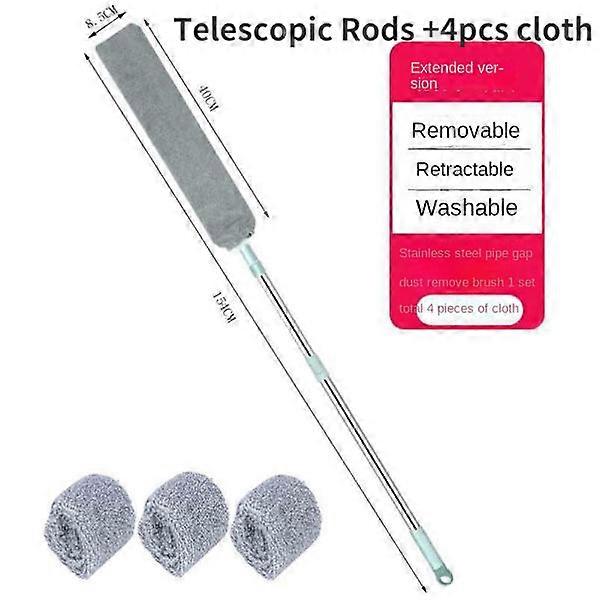 Bedside dust brush, long handle mop, grey