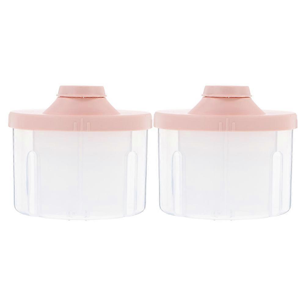 旅行用の十分な収納スペースを備えた2個の回転式フォーミュラディスペンサー、漏れ防止、屋外用のポータブル粉ミルクホルダー