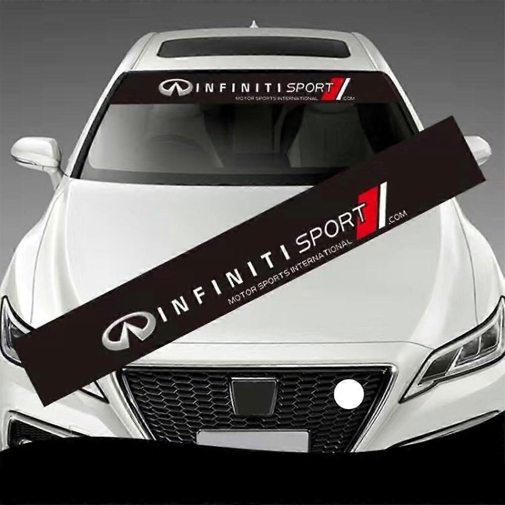 Windshield Sticker For Infiniti Q70, Waterproof PVC Car Window Decal, Sun Visor Strip For Front Windshield