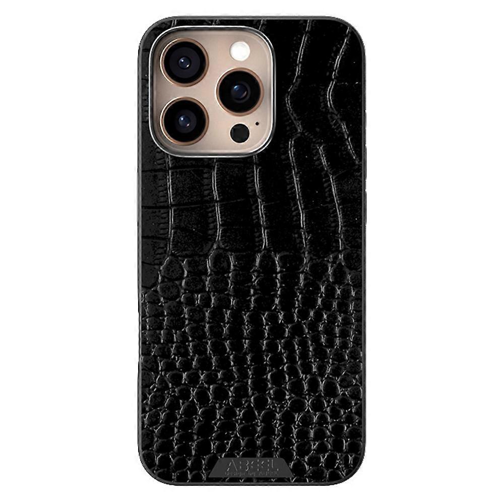 ABEEL Compatible For iPhone 16 Pro Max Case Compatible with MagSafe Crocodile Texture Micro-Embossing Back Cover
