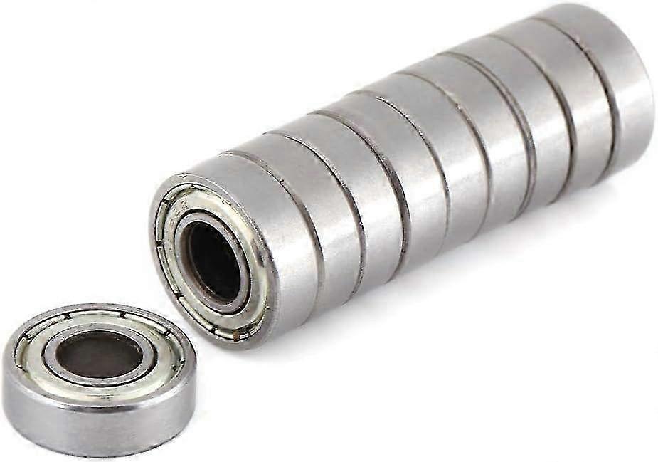 10pcs Mini Heat Resistant Shielded Flange Ball Bearings 698ZZ - Durable Multi-Purpose Steel Bearings 8x19x6mm for Various Applications