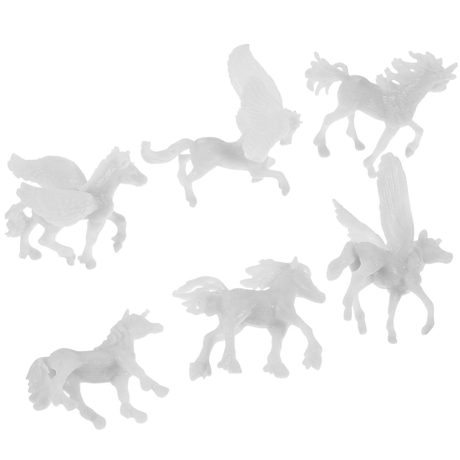 Creative DIY Unicorn Crafts For Adults 6Pcs Blank Paintable Figurines Suitable For Kids Birthday Parties Designed For Craft Enthusiasts