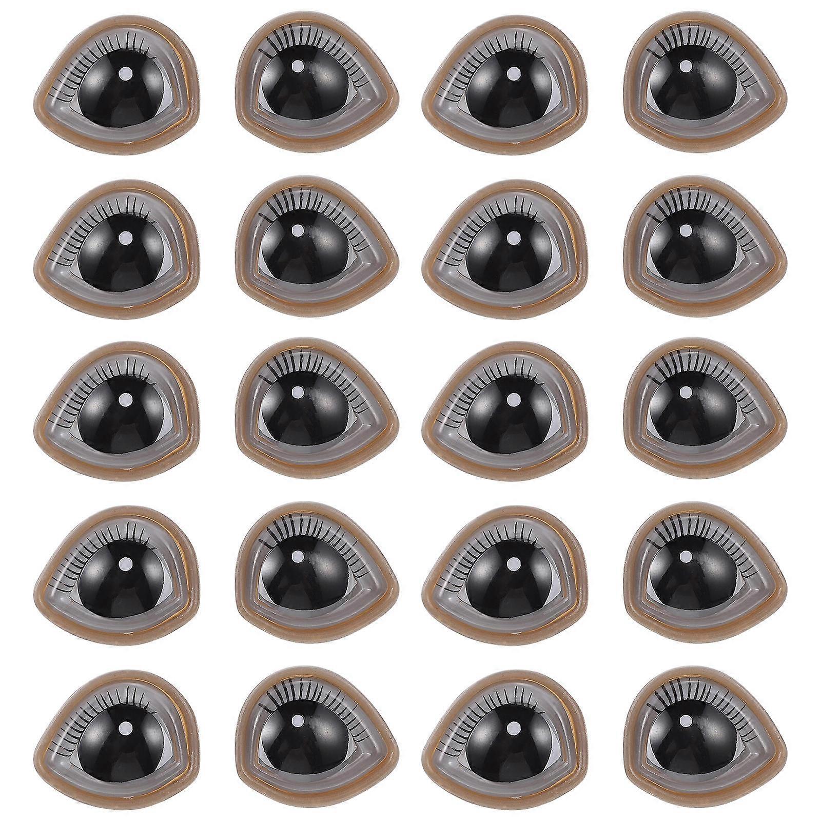 DIY Plush Toy Eyes 20Pcs Soft Toy Eyes Handmade Crafts 2.5X2.4X2CM Replacement