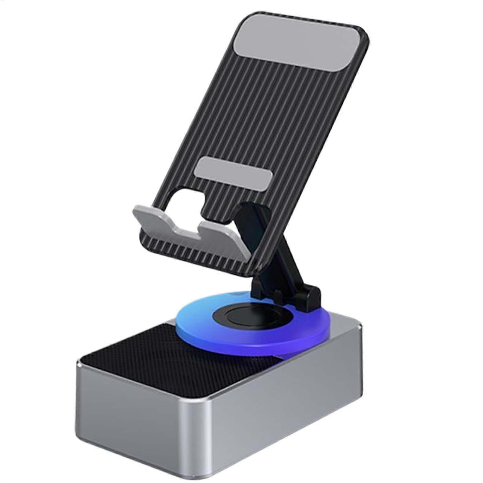 Wireless Speakers with Phone Holder, Portable Bluetooth Audio Interface, Non-Slip Design, 6.02 x 4.09 x 2.56 Inches, Silver