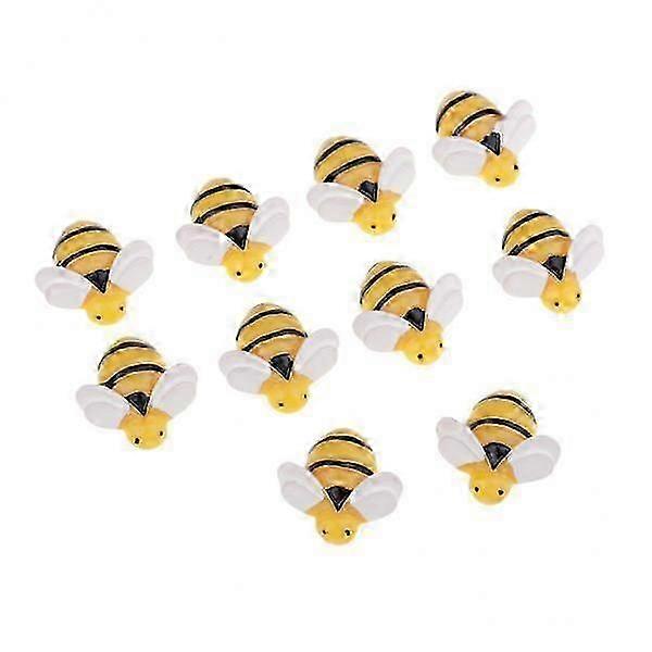 2x 10pcs/pack Bee Miniature Animal Figures Flat Back for Phone Case DIY