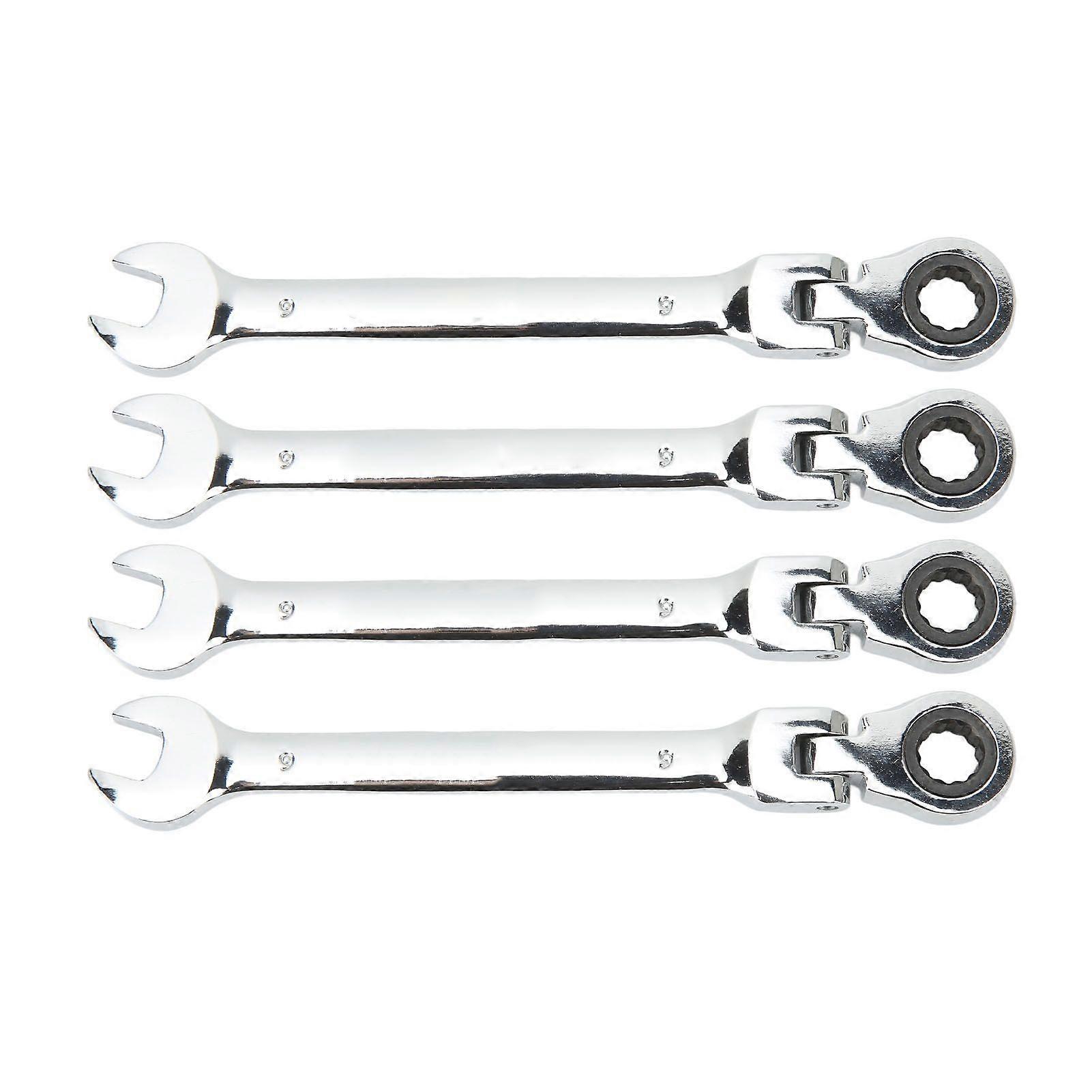 Double end ratcheting spanner set 9mm labor saving tool