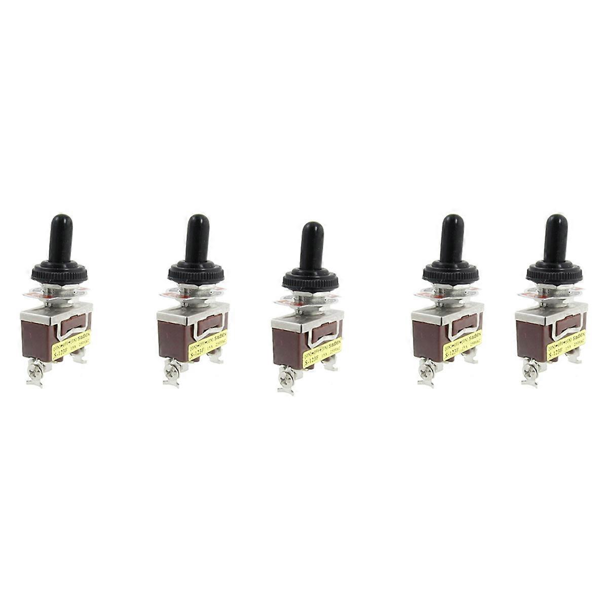 5X AC 250V 15A Momentary SPDT Toggle Switch with Waterproof Boot