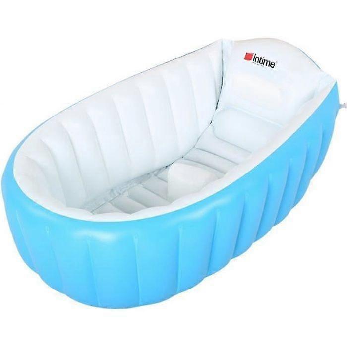 Inflatable Bathtub Baby Child Inflatable Pool Basin Bath Seat Portable Comfort Shower for 0-3 Years 98*65*28cm Blue