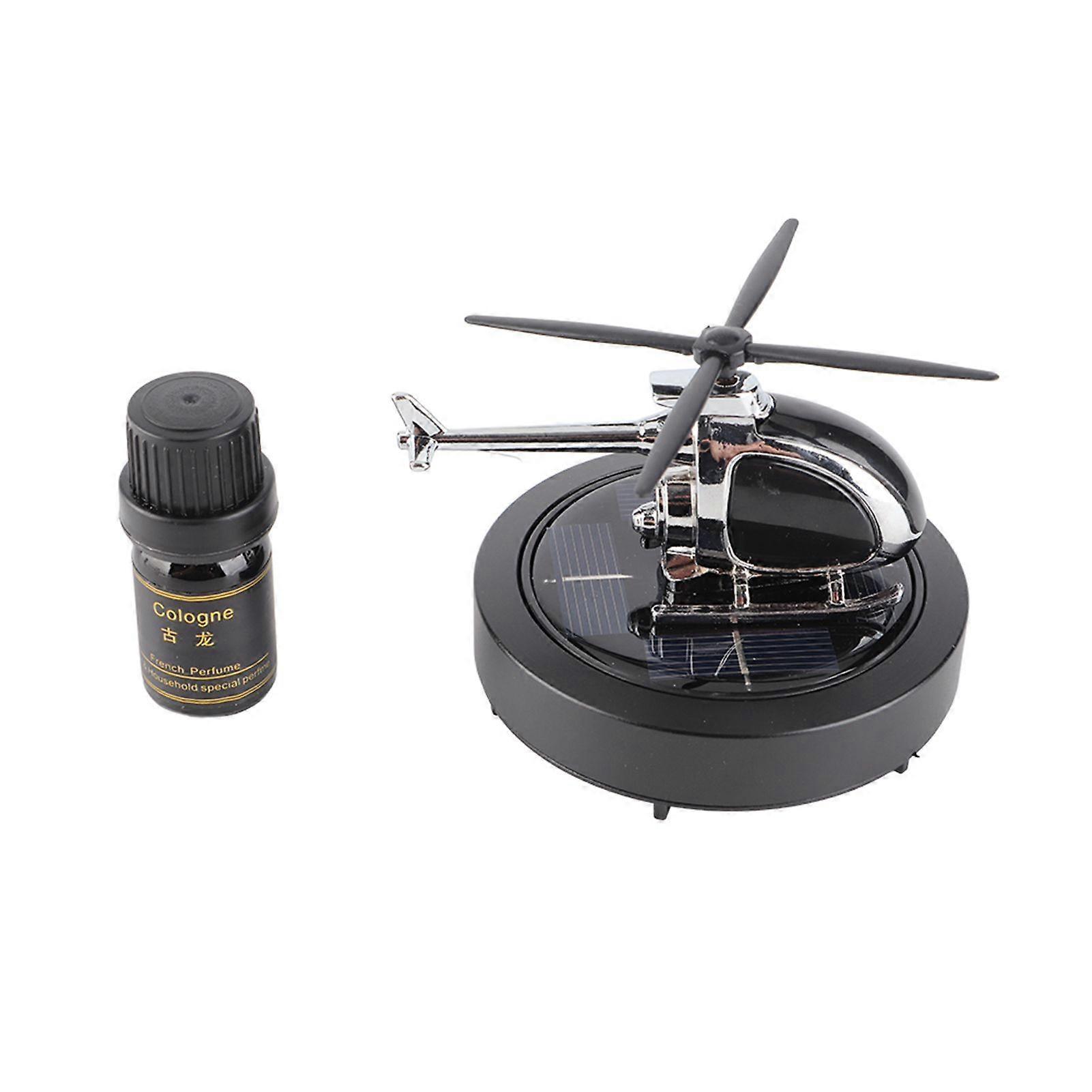 solar car air freshener helicopter rotating aromatherapy diffuser
