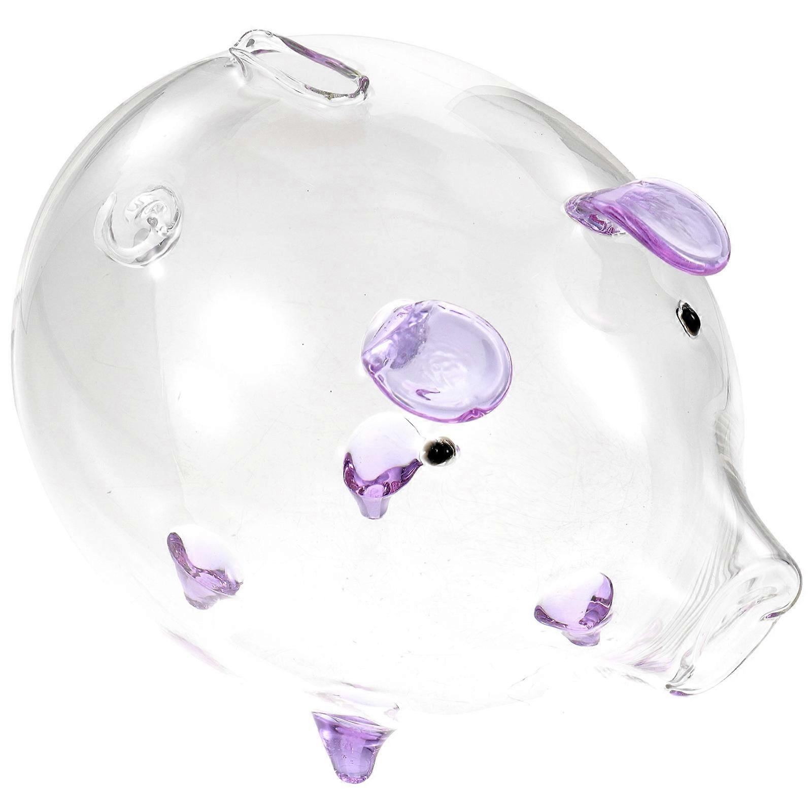 Desktop Clear Saving Pot, Adorable Pig-Shaped Container for Coins and Bills