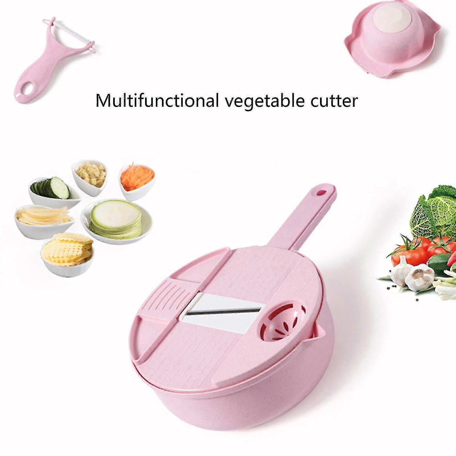 12 In 1 Vegetable Chopper, Multifunction Vegetable Cutter With Basket, Vegetable Slicer, Cutter, Chopper With 6 Blade