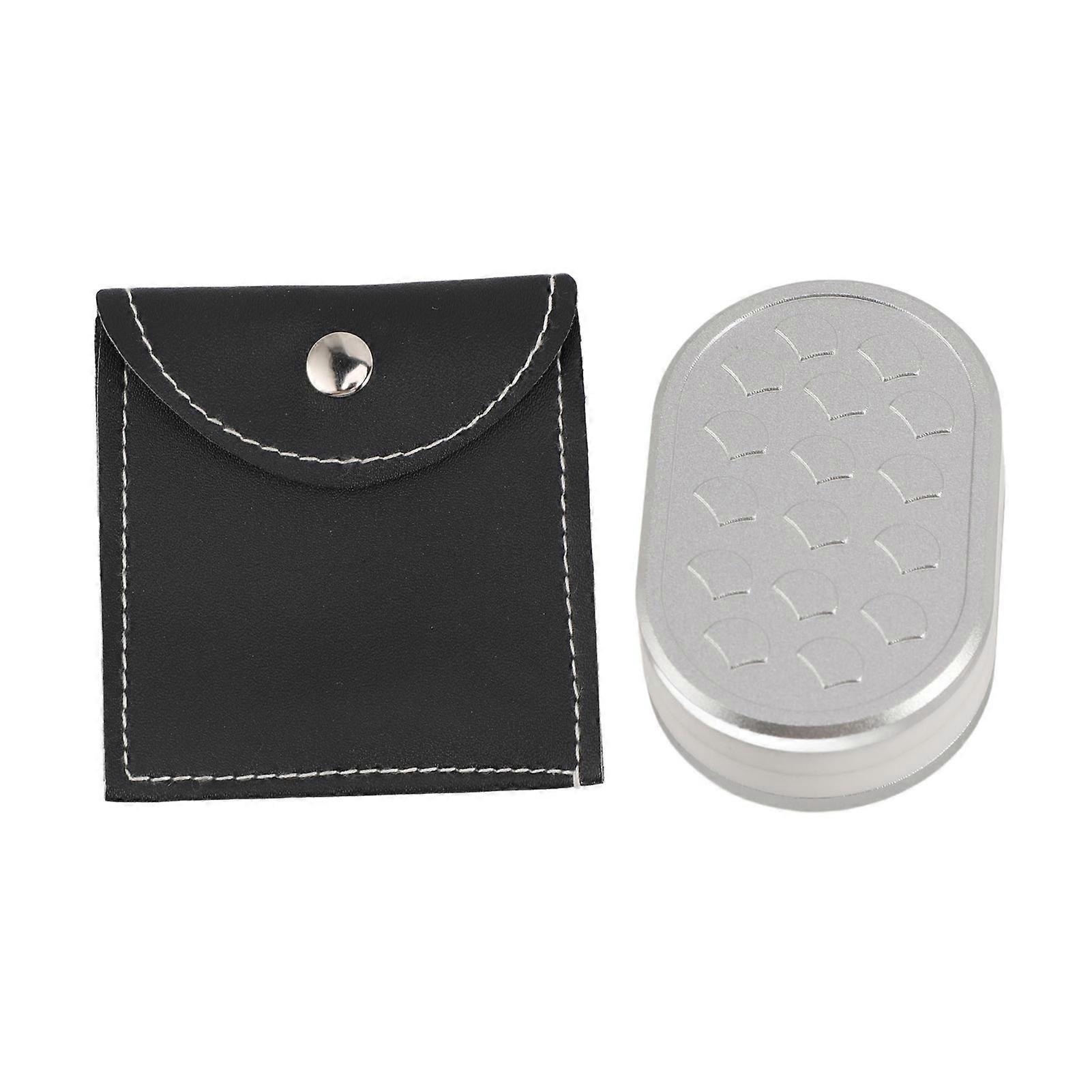 Metal Haptic Push Card Slider Toy for Adults Fingertip Relief Stress Anxiety Fishscale Pattern Magnetic Slider Silver