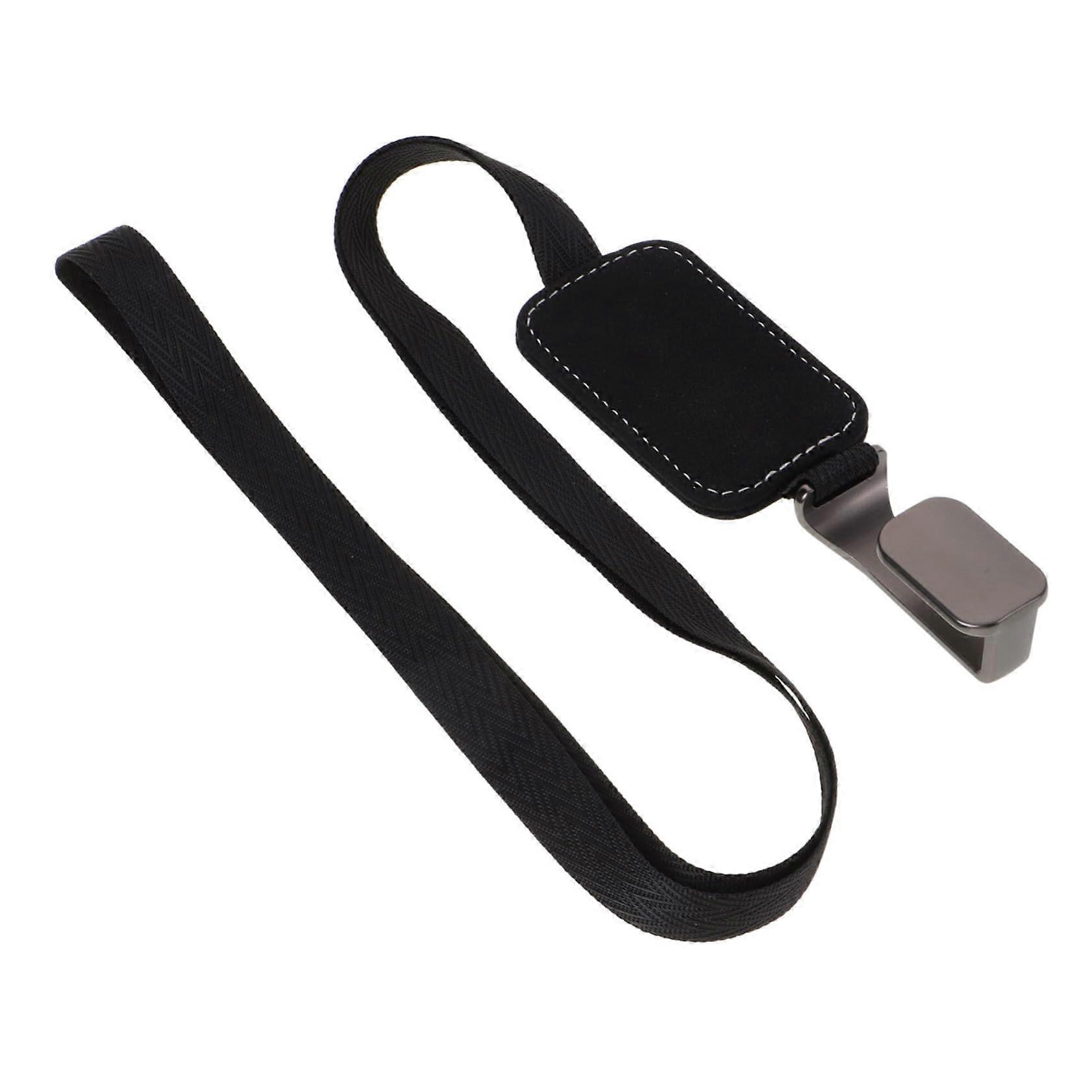 Autos Itz Black Leather Adjustable Hanging Hooks for Car Headrest Organizer with Hidden Clothing Hangers and Purse Holder