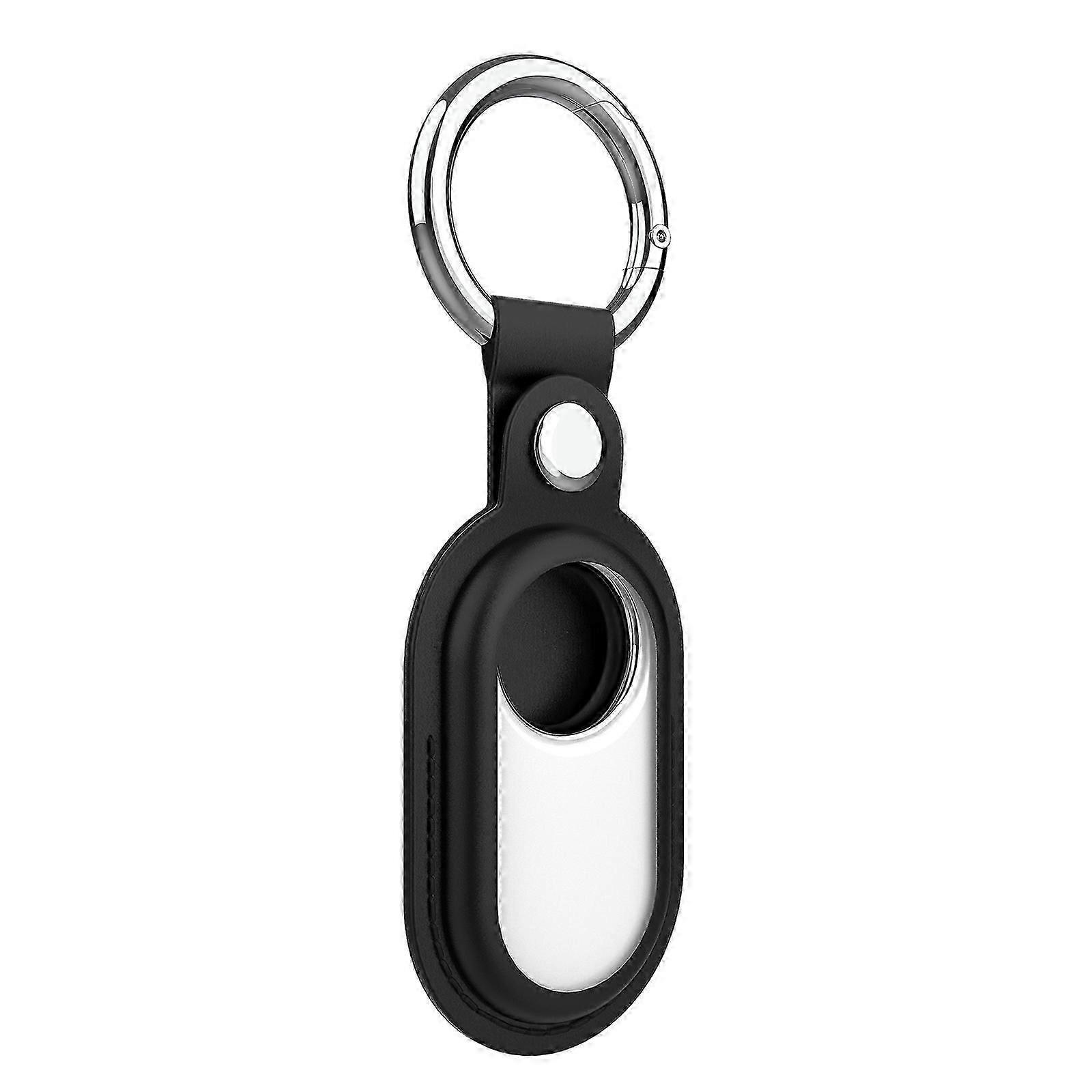 Holder Case for Samsung Galaxy SmartTag 2, PU GPS Tracker Protective Case for Galaxy Smart Tag 2 with Key Ring