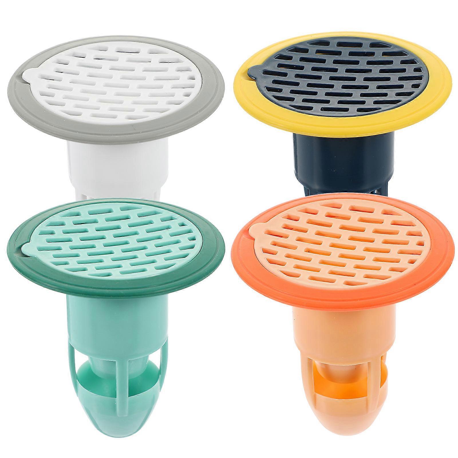 4Pcs Anti-Odor Bathroom Sink Stoppers For Homeowners With Perfect Seal Flat Cover Shape