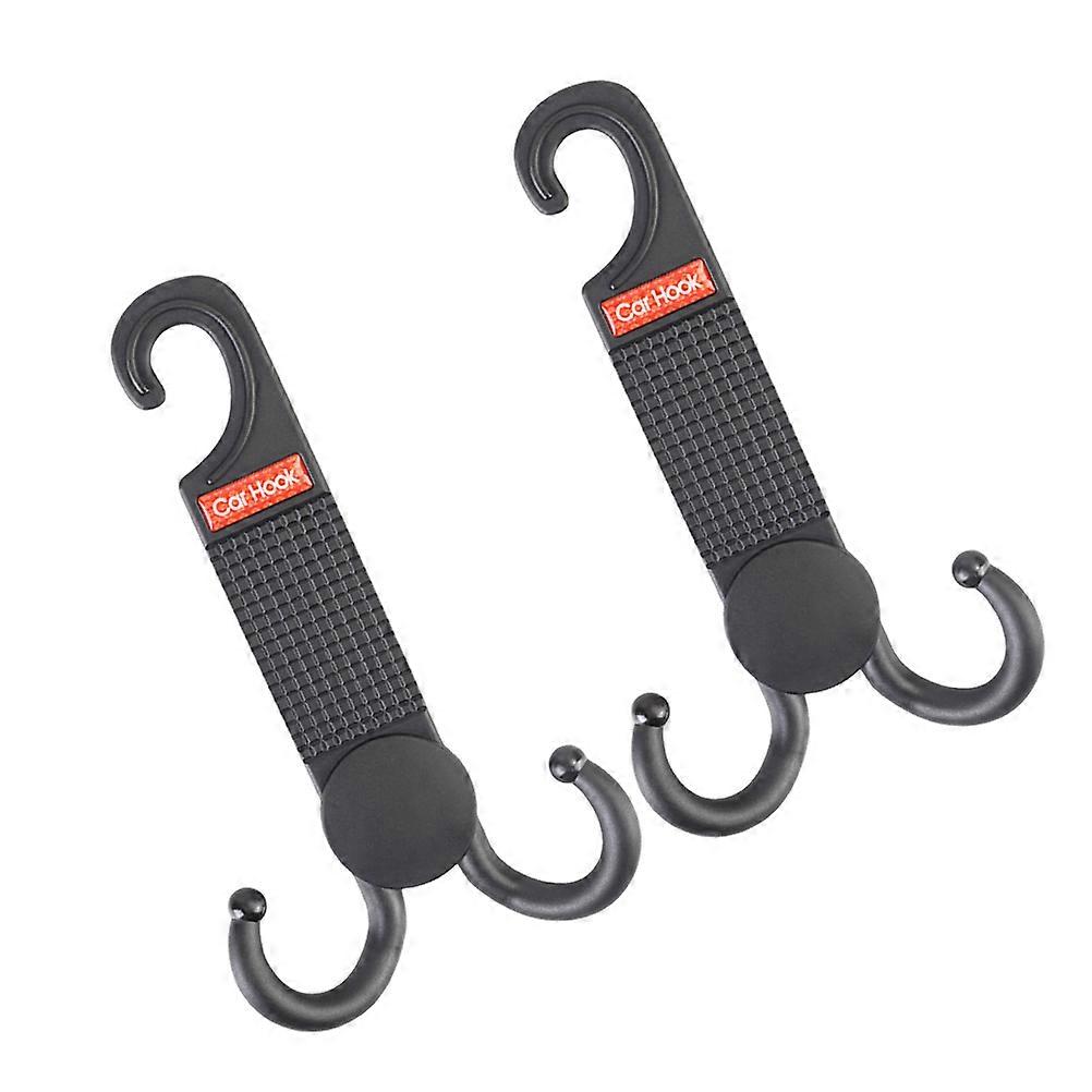 Hook Car Plastic Seat Hook for Hanging Use 2Pcs Black Durable Design