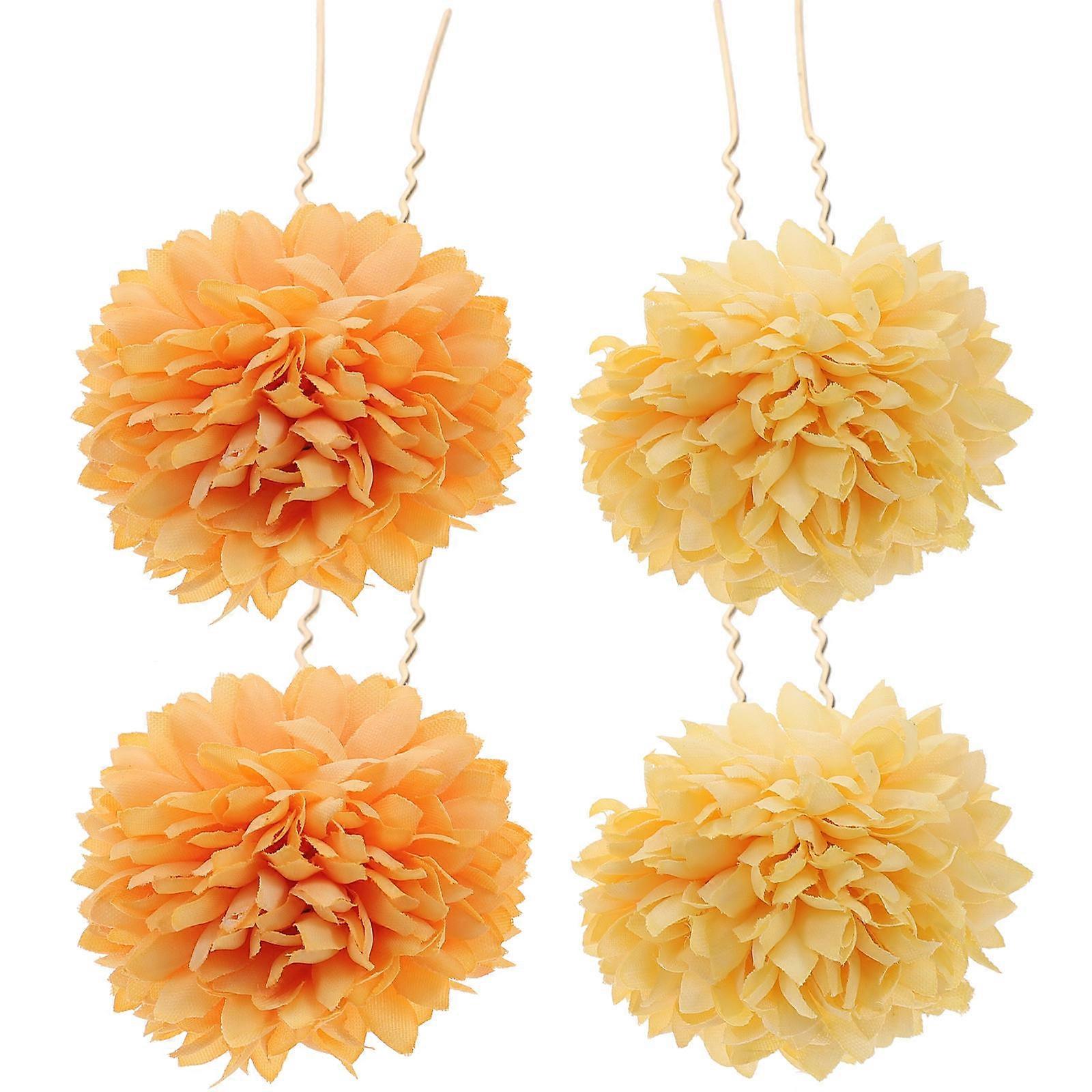 Stylish U Shape Hair Bun Pin For Daily Life And Cosplay Of Assorted Color 2 Pairs