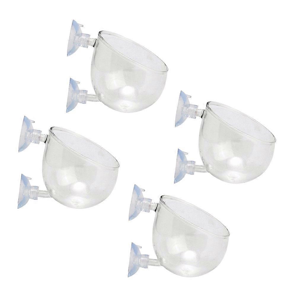 Aquarium Plant Breeding Cup Durable Transparent Water Grass Container with Double Suction Cups for Fish Tank Decoration in Home and Aquatic