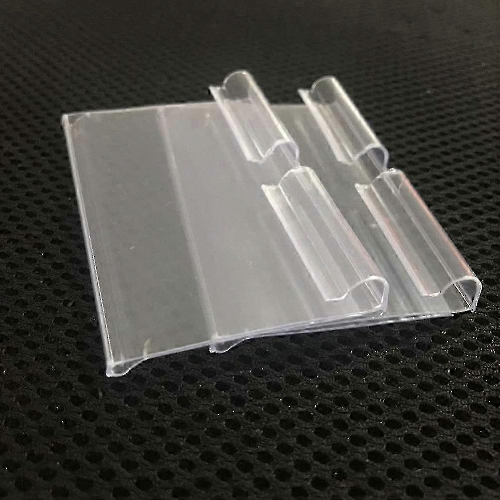50-Pack Durable Wire Shelf Sign Holders with Label Clips