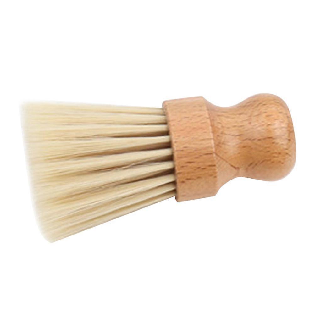 Neck Duster Hair Cutting Brush with Wooden Handle Soft Barber Brush for Quick Hair Cleanup, Ergonomic Design for Comfortable Use