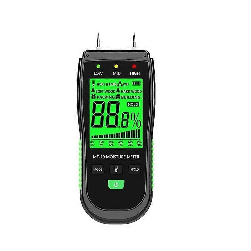 Gas Detector, 1PC MT19 Wood Moisture Meter Wall Moisture Tester Cardboard Hygrometer Cement Brick Moisture Meter 01