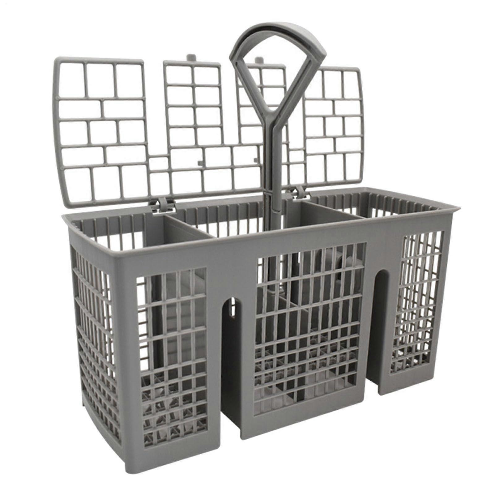 Dishwasher Cutlery Basket Holder with Deep Compartments for Silverware and Utensil Organization