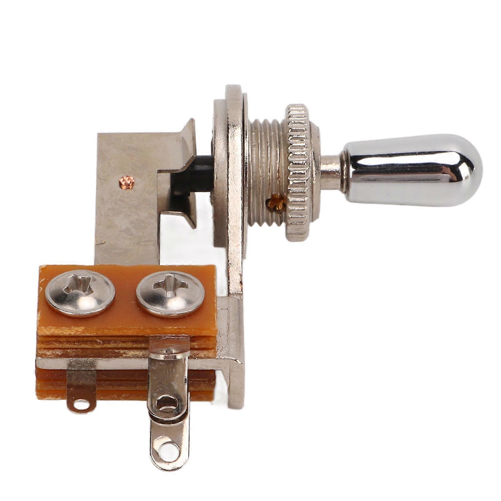 3 Way L Shaped Toggle Switch Electric Guitar Pickup Selector Replacement Tones Control PartsSilver Cap 
