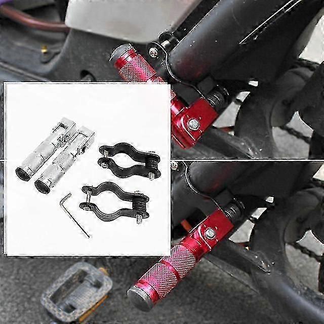 Universal Foot Pegs 90 Degree Foldable Nonslip Rear Footrest Pedals Fit For Bicycles Motorbikes Scooters With Brackets