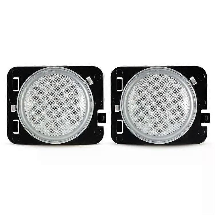 2PCS Car LED Side Marker Light For Jeep Wrangler JK 2007-2015 Amber/White Car Front Bumper Turn Signal Indicator Lamp Bulb