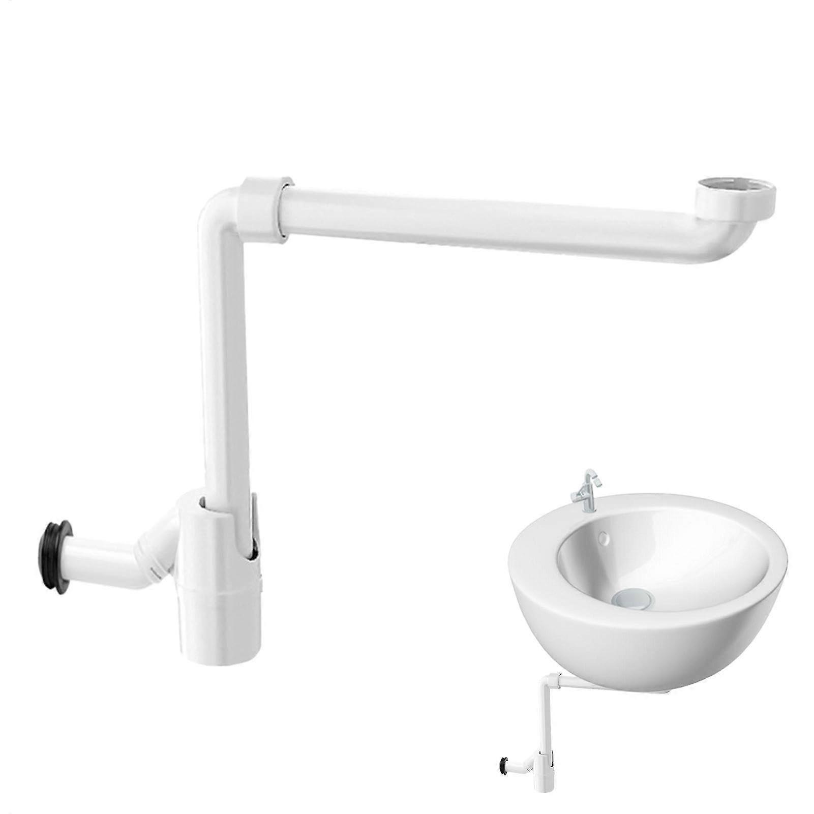 Flexible P-Trap Drain Pipe, Adjustable Sink Drain, Anti-Clogging, Anti-Backflow TP12