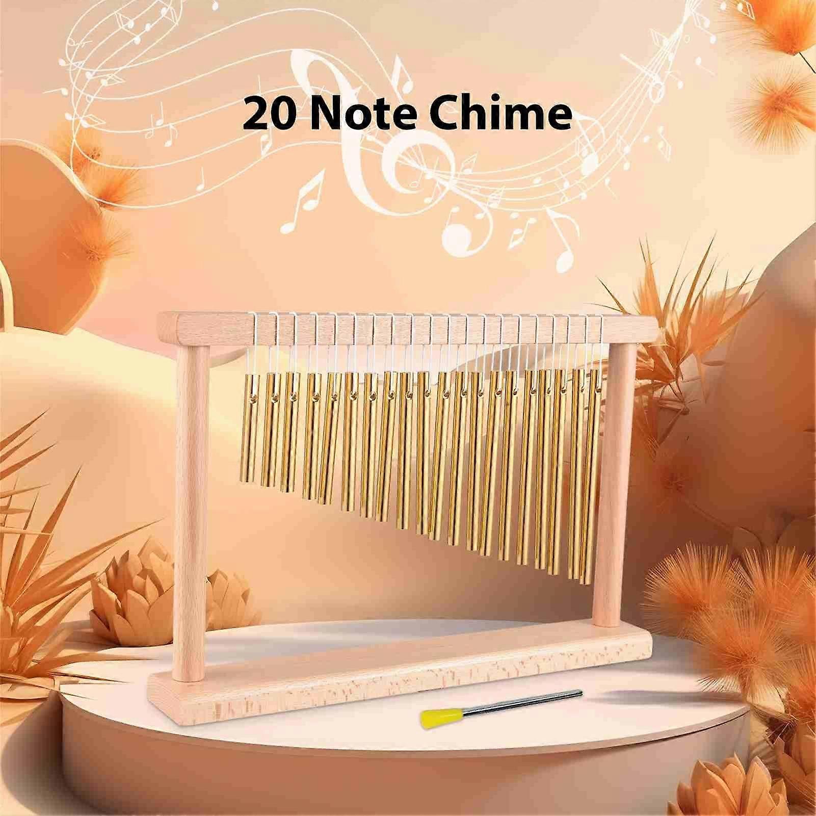 20 Tone Bar Chimes Single Row Table Top Wind Chimes 20 Bars Chimes Percussion Instrument