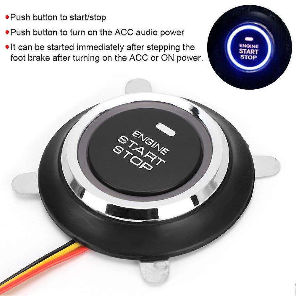 24V Universal Engine Stop Start Button Keyless Push Switch Fireproof