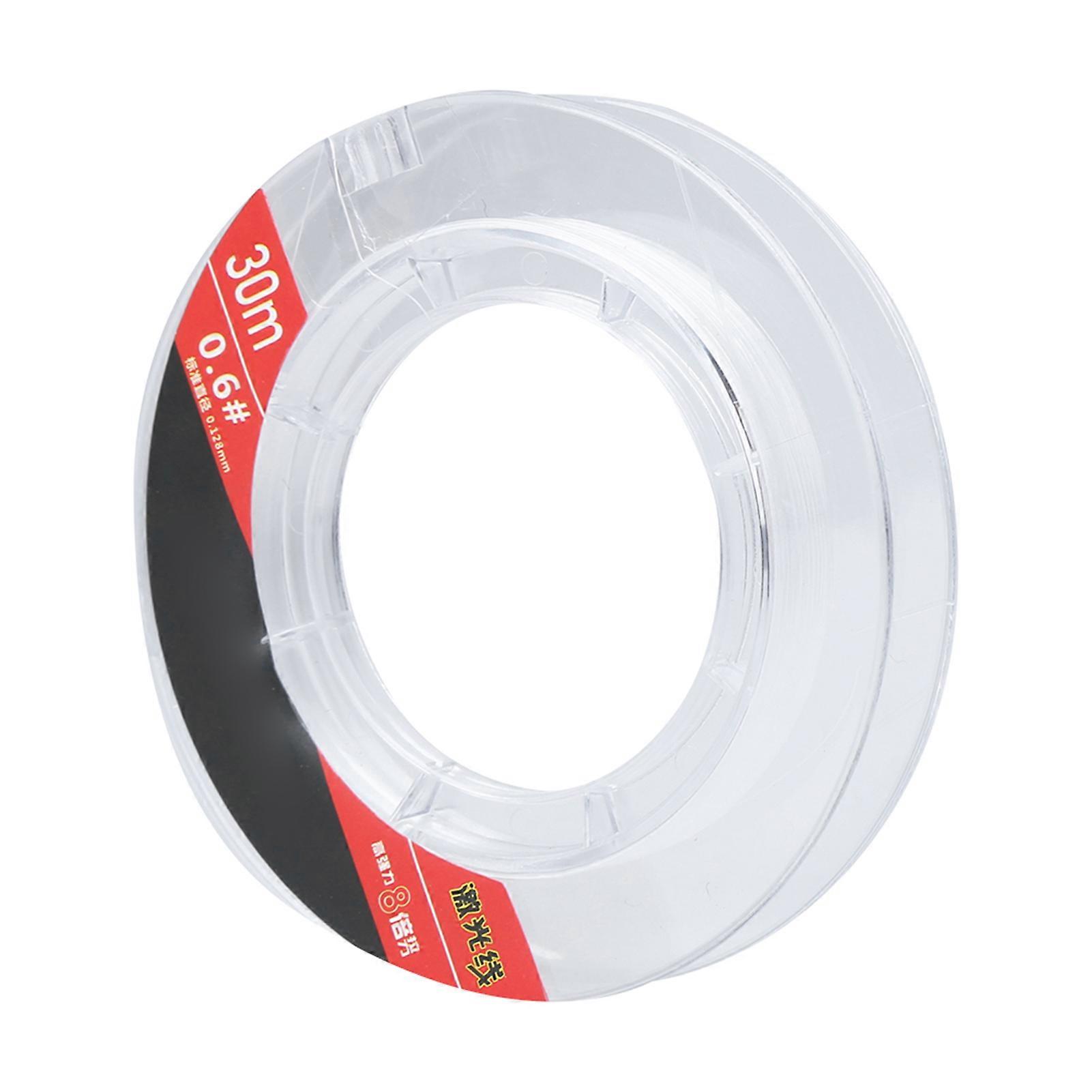 30m 0.6# Sinking Water Fishing Line Strong Tension Main Line SubLine Gluing Process(subline white )