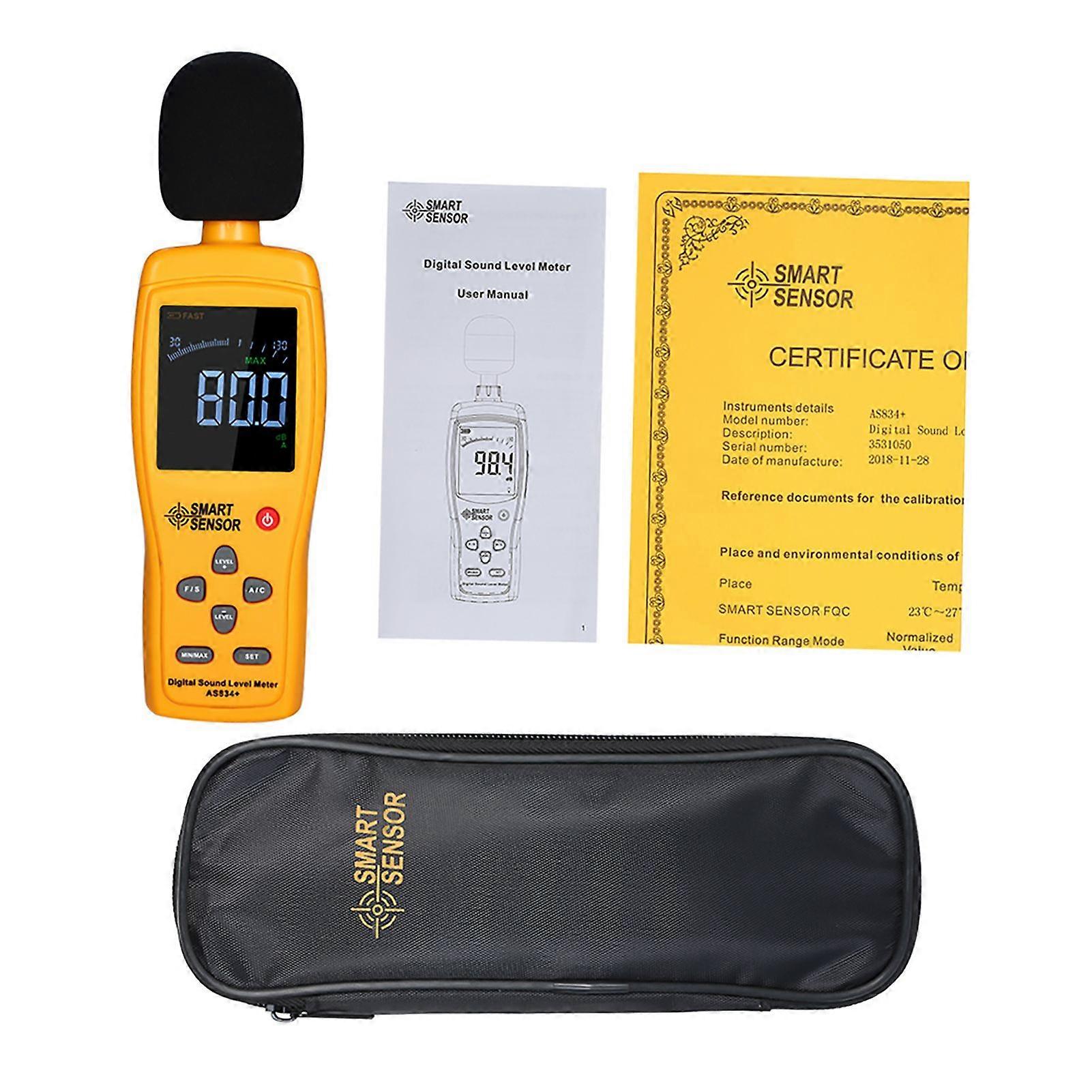 Digital Sound Level Meter Digital Noisemeter LCD Sound Level Meter 30-130dB Noise Volume Measuring Instrument Decibel Monitoring Tester