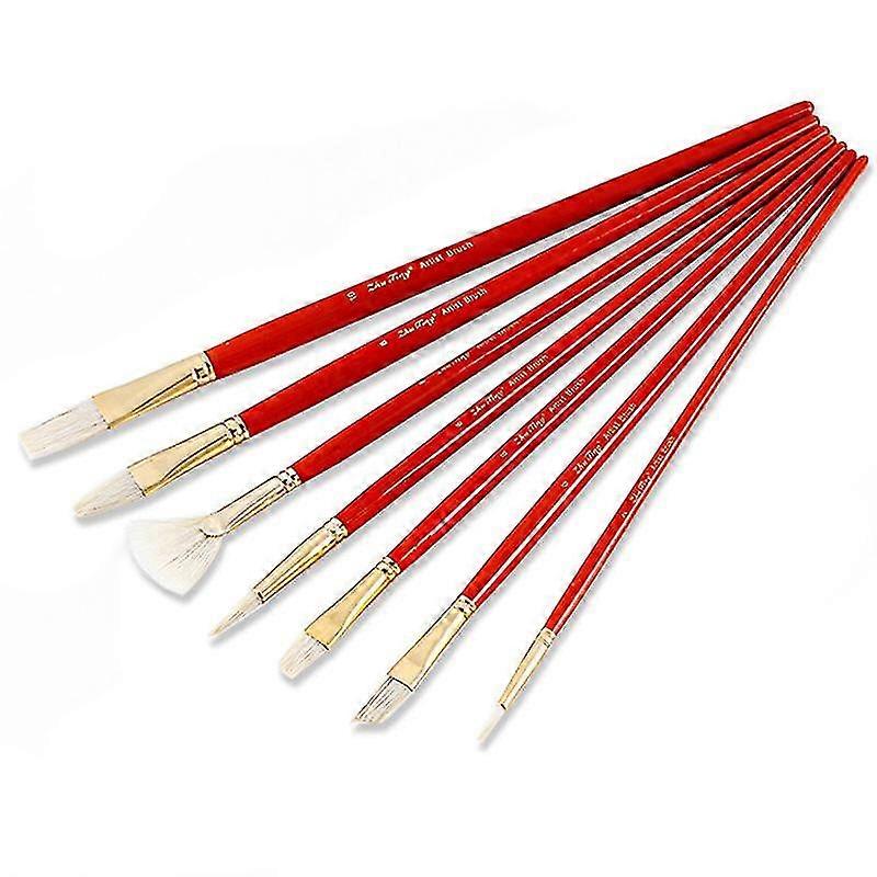 7 Orange Red Long Brush Holder Brush Brushes