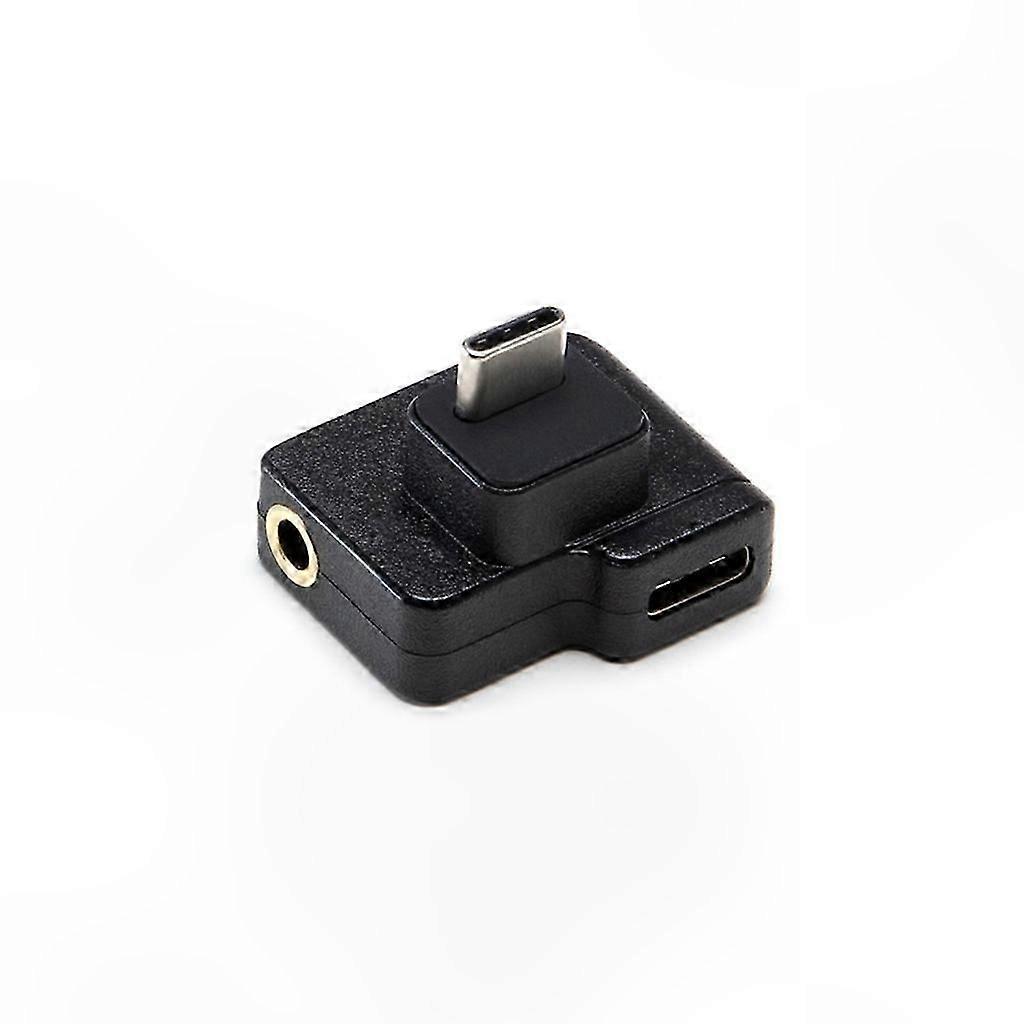 Adapter for Action Camera 3.5mm/USB-C Microphone Mount External Audio Recorder Accessory