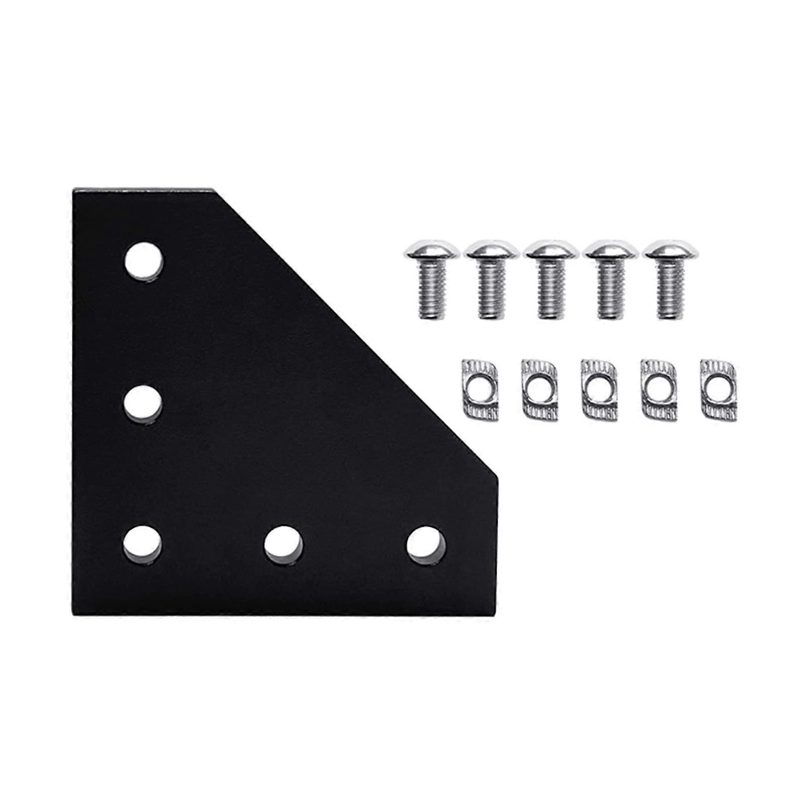 5 Hole 90 Degree Joint Board Plate for 2020 3030 4040 Aluminum Profile Right Angle Bracket T/L Connection Strip