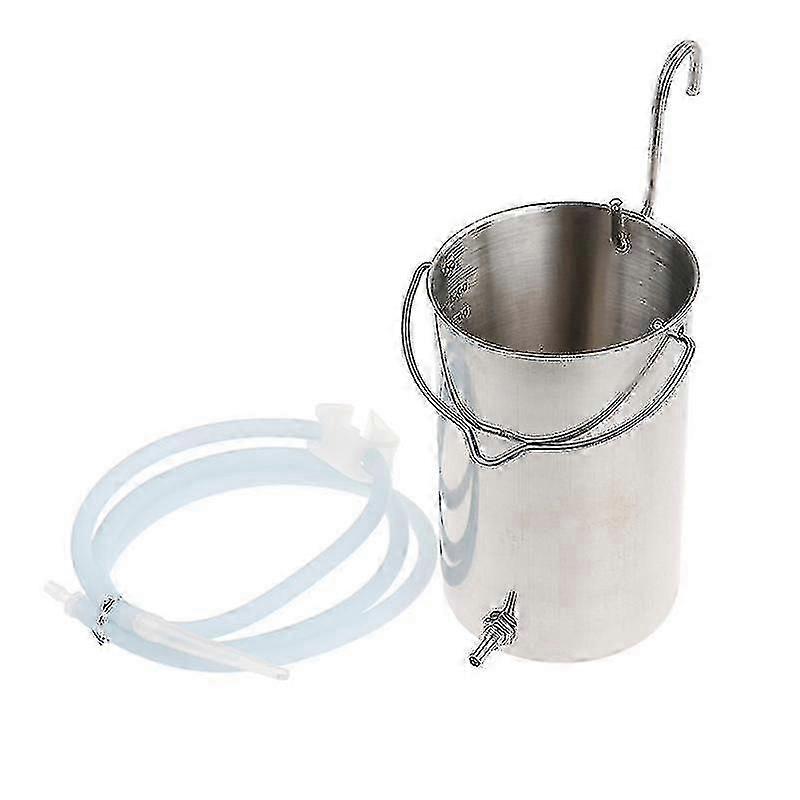 Enema Bucket Kit rustfritt stål-egnet for hjemmet, vann kaffe Kolon Rensing