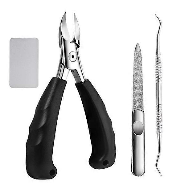 Nail Care Set - Toenail File, Cuticle Pusher & Nail Clippers
